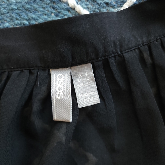 ASOS Black Beach Coverup Wrap Skirt - Picture 5 of 5